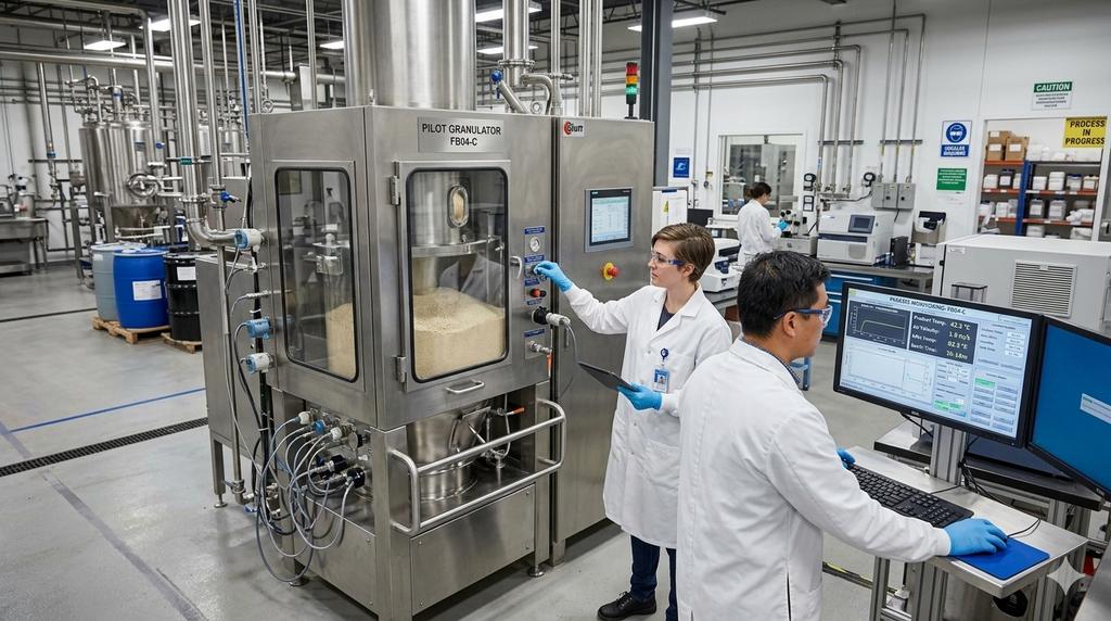 Engineers reviewing equipment parameters during qualification