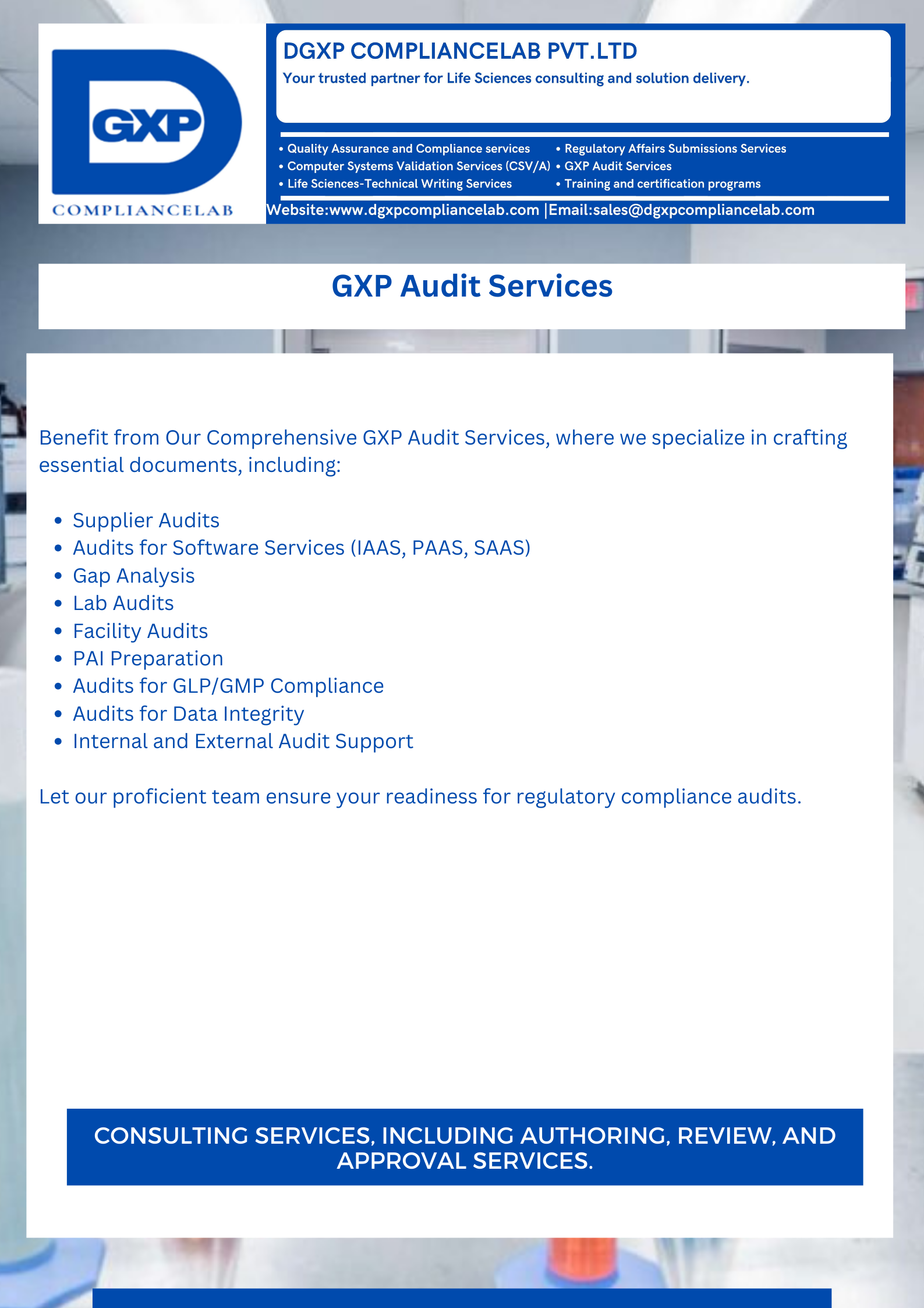 DGXP_ GXP Audit services